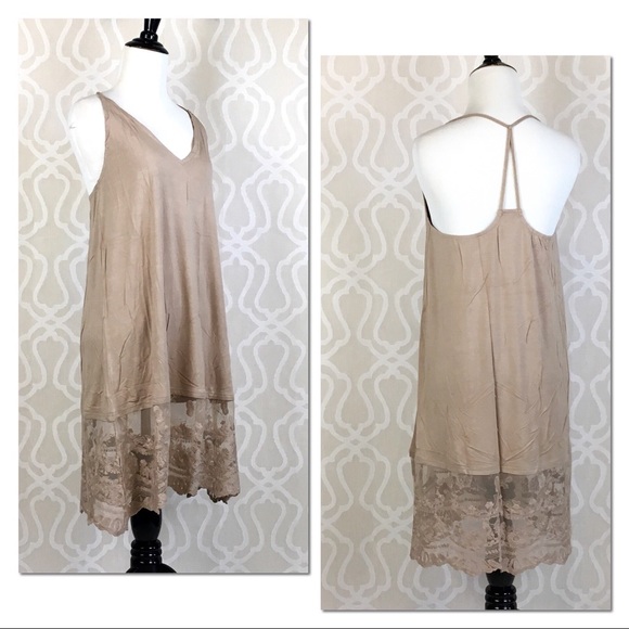 Layering Mocha Lace Slip Dress - Picture 5 of 8